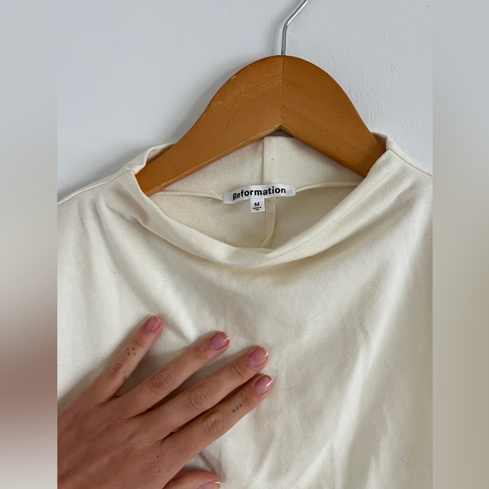 Reformation Cream Muscle Tee